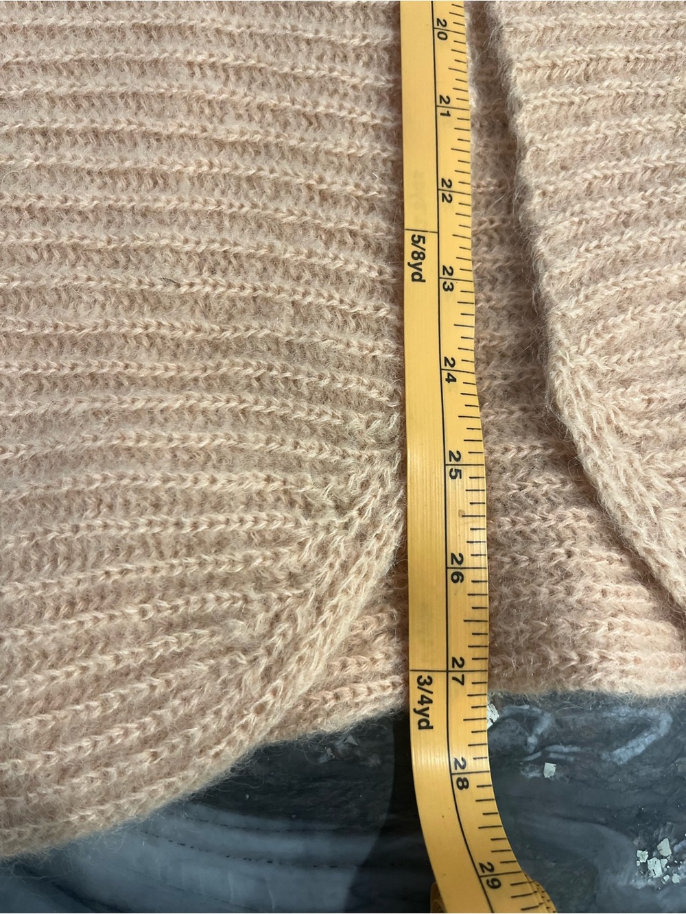 Renee Tener for Outlander Mohair and Wool Coral Peach Ribbed Open Cardigan MED - Picture 6 of 9